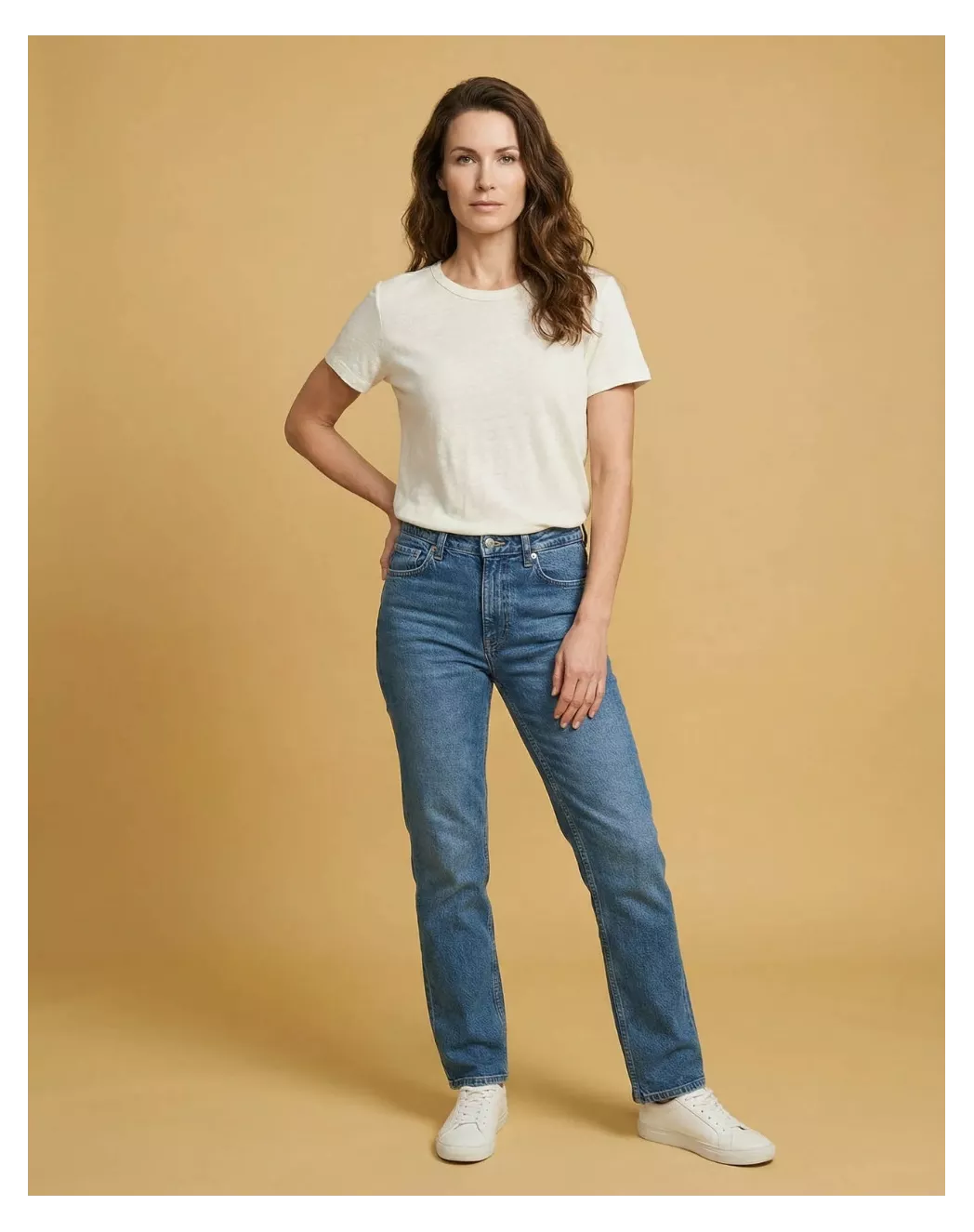 T-shirt en lin femme Ecru - Image 3