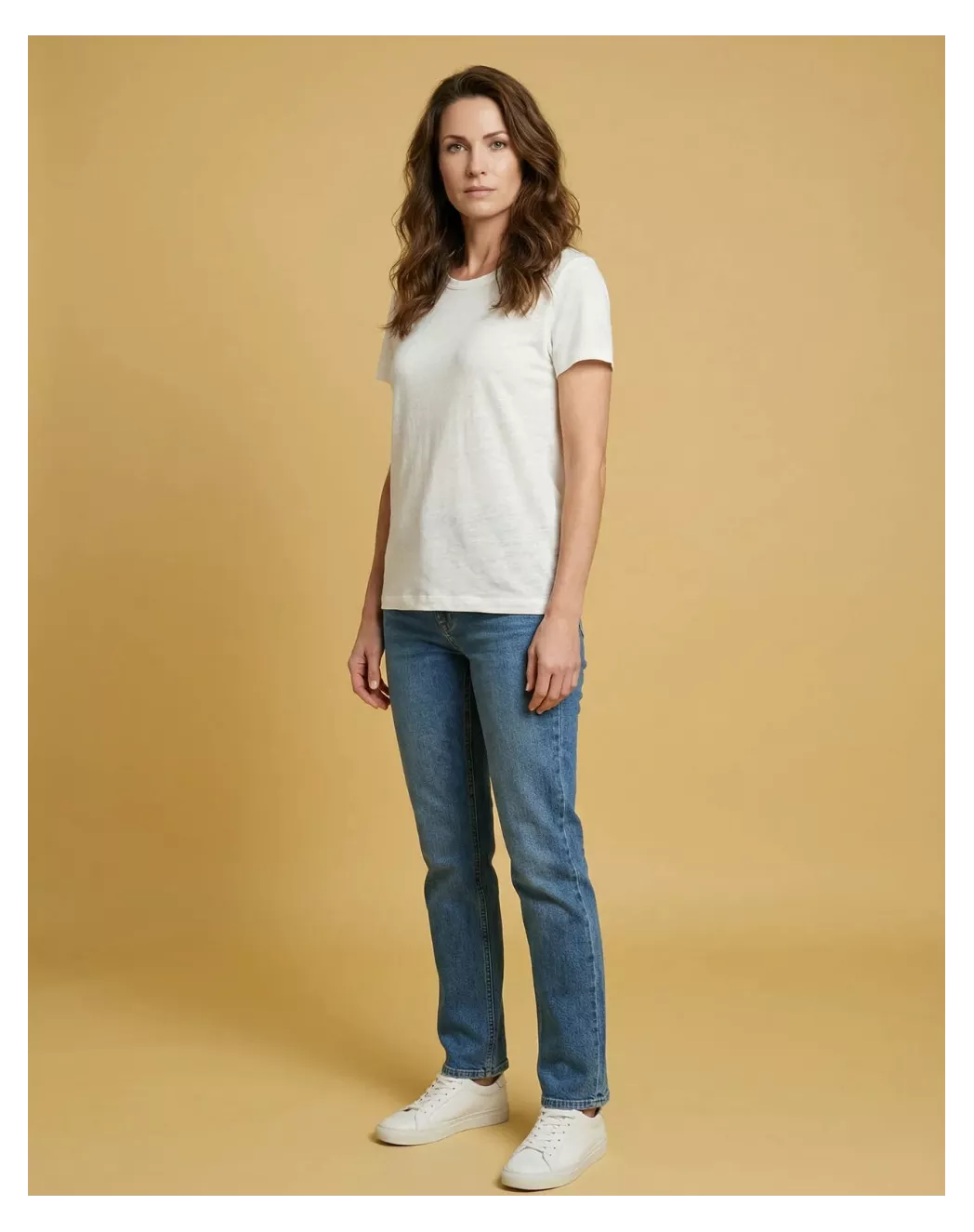 T-shirt en lin femme Ecru - Image 4