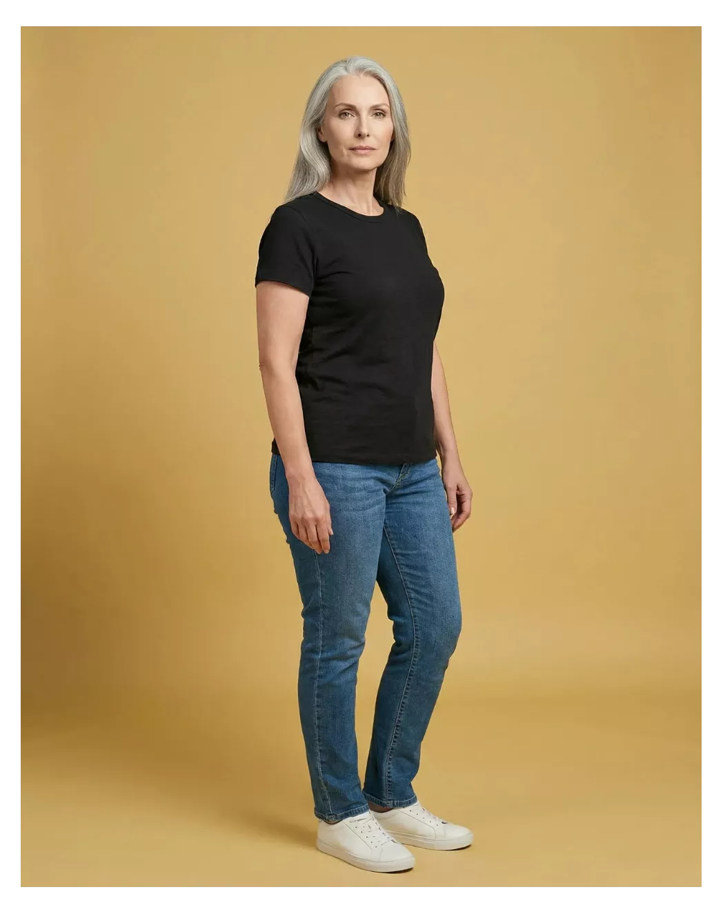 T-shirt en lin femme Noir - Image 4