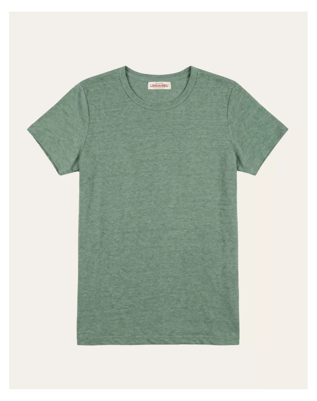 T-shirt en lin femme Vert - Image 5