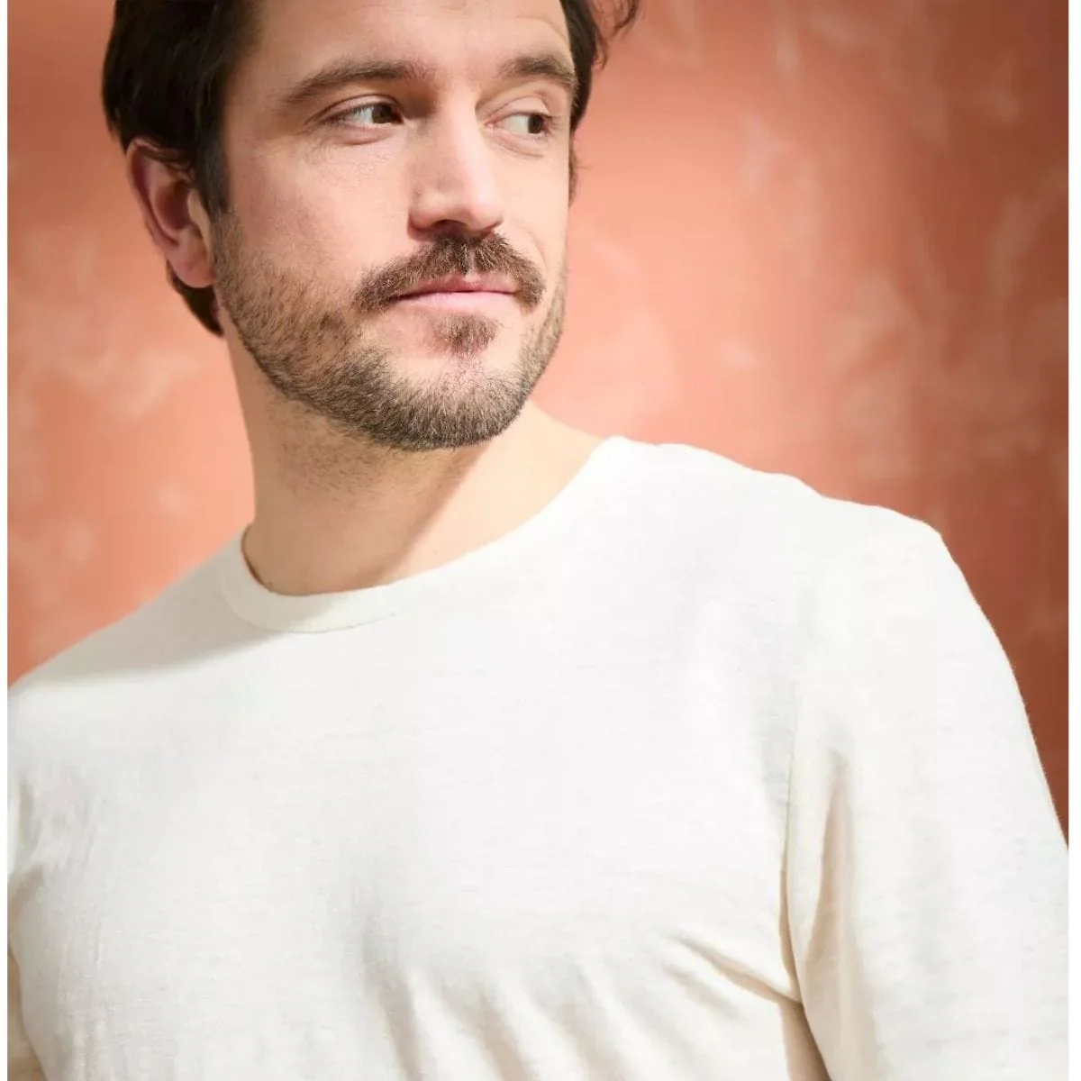 T-shirt en lin homme Ecru - Image 3
