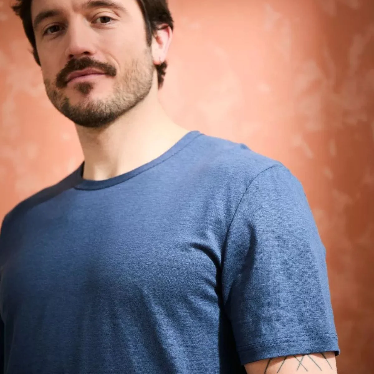T-shirt en lin homme Marine - Image 3