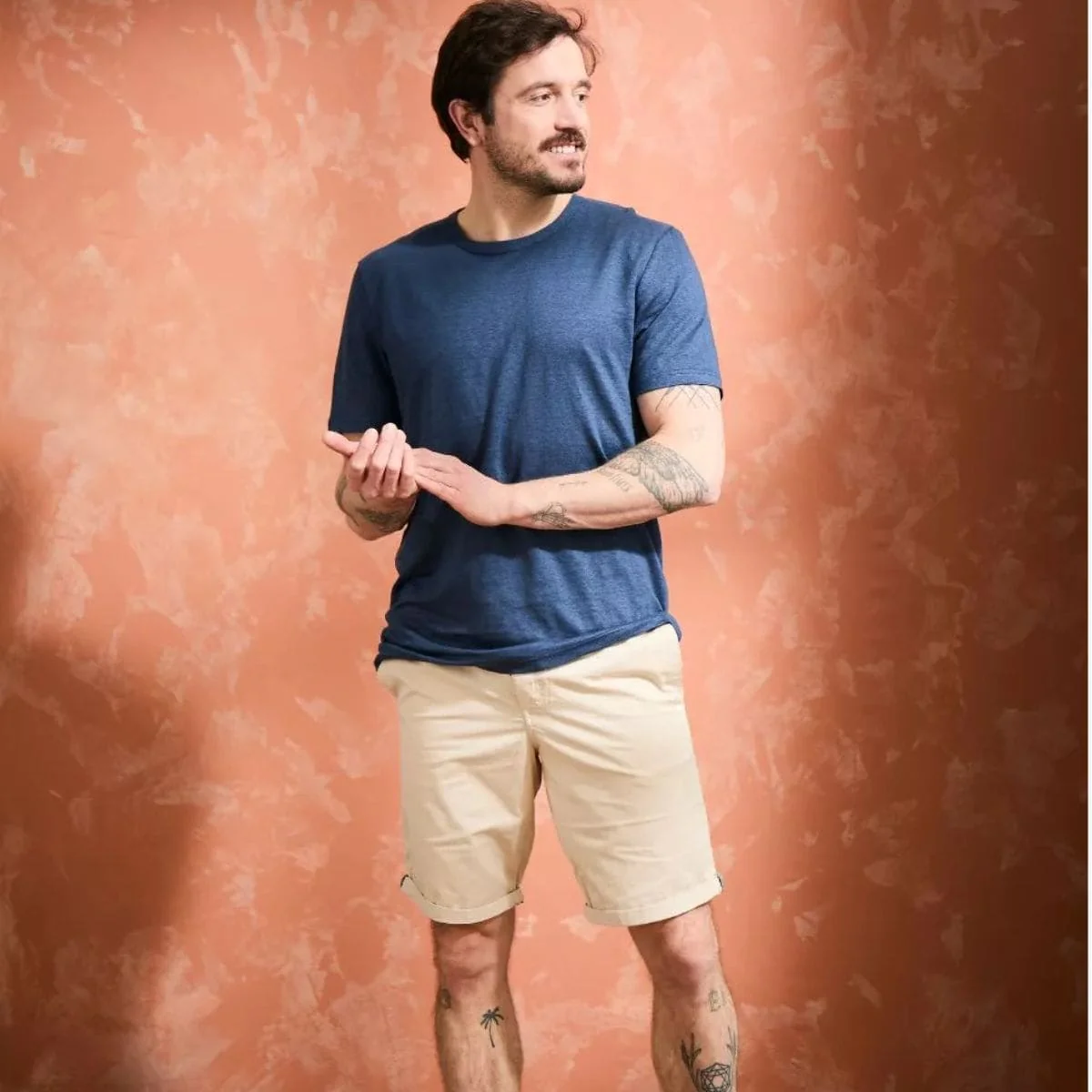 T-shirt en lin homme Marine - Image 5