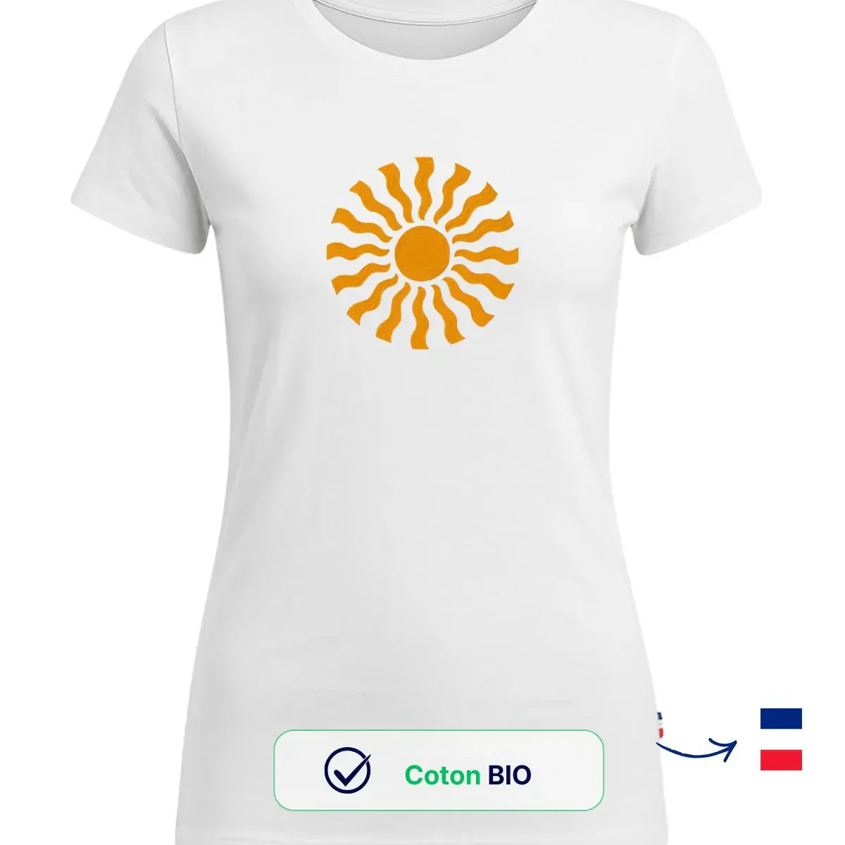 T-shirt femme blanc | SOLEA - Image 2