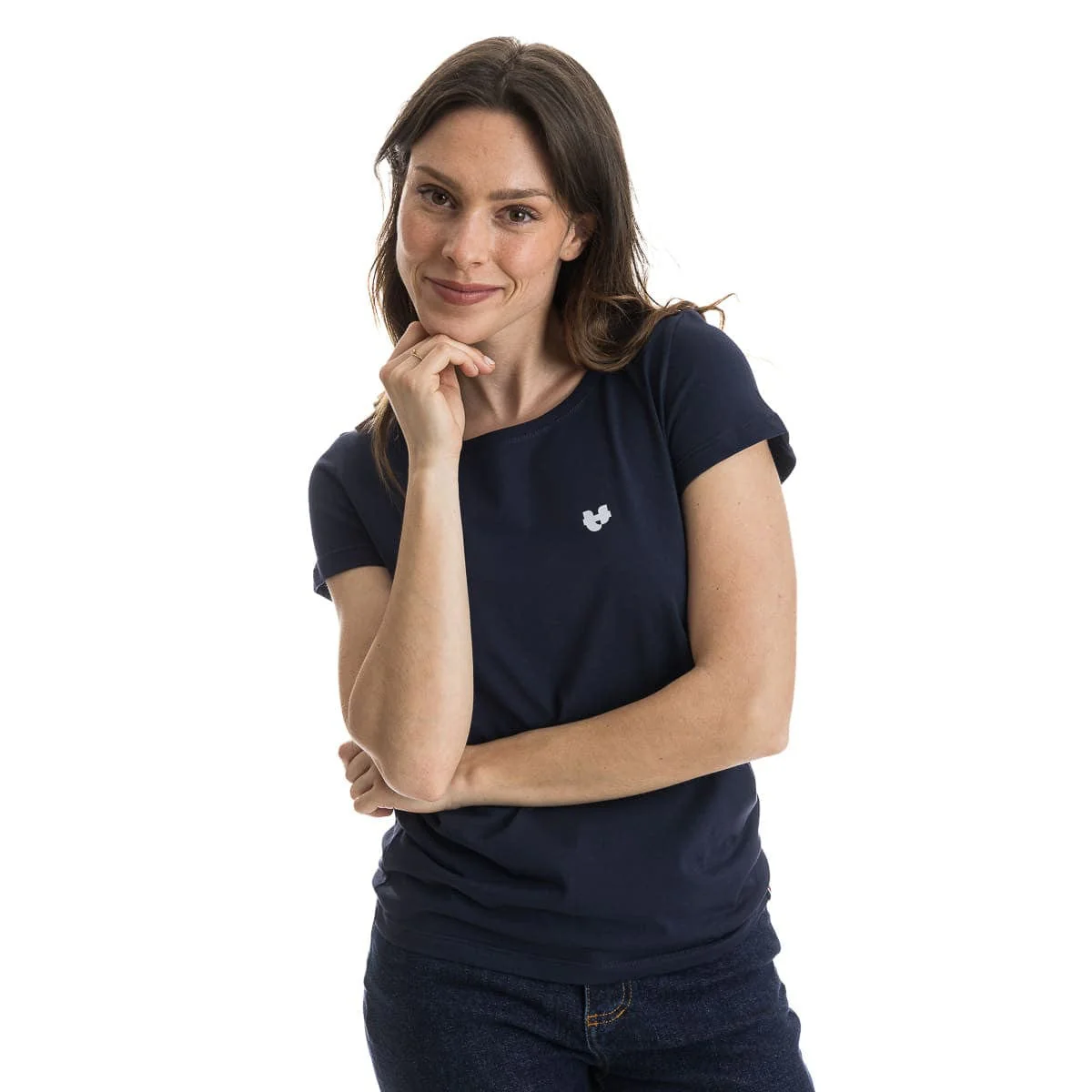 T-shirt Femme Bleu Marine - Cœur - Image 3