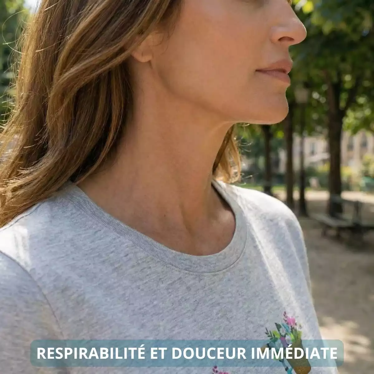 T-shirt femme gris | Tout est plus chouette - Image 3