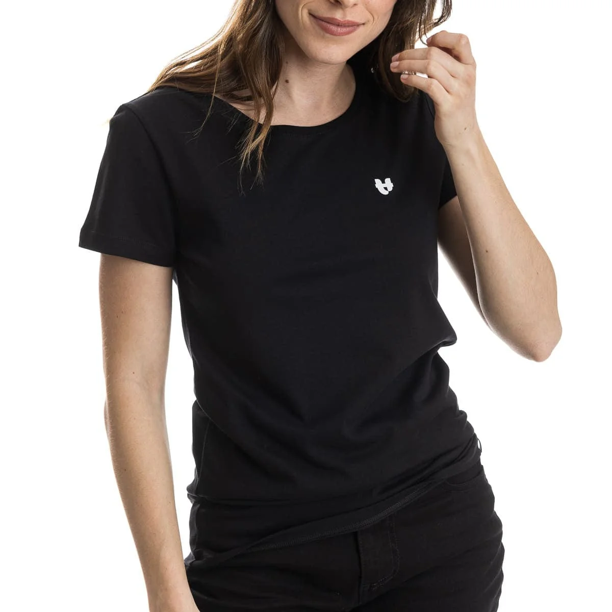 T-shirt Femme Noir - Cœur - Image 4
