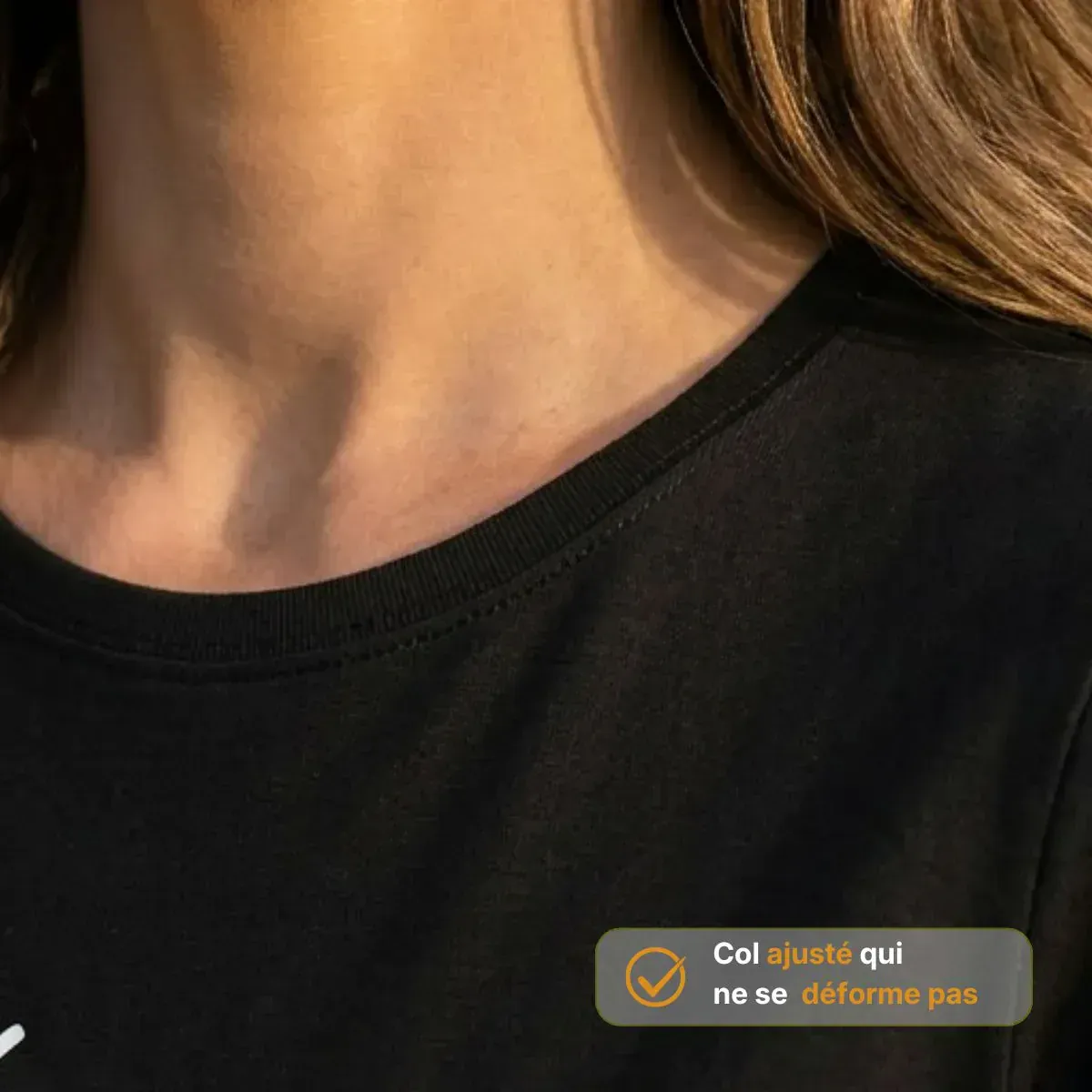 T-shirt femme noir | LOVE - Image 3
