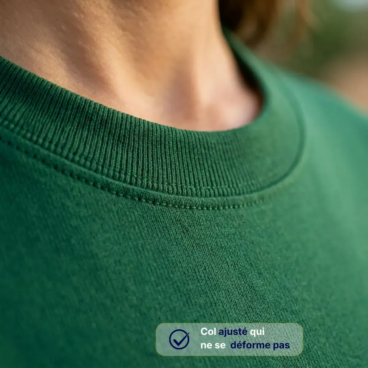 T-shirt femme vert | coton bio - Image 3