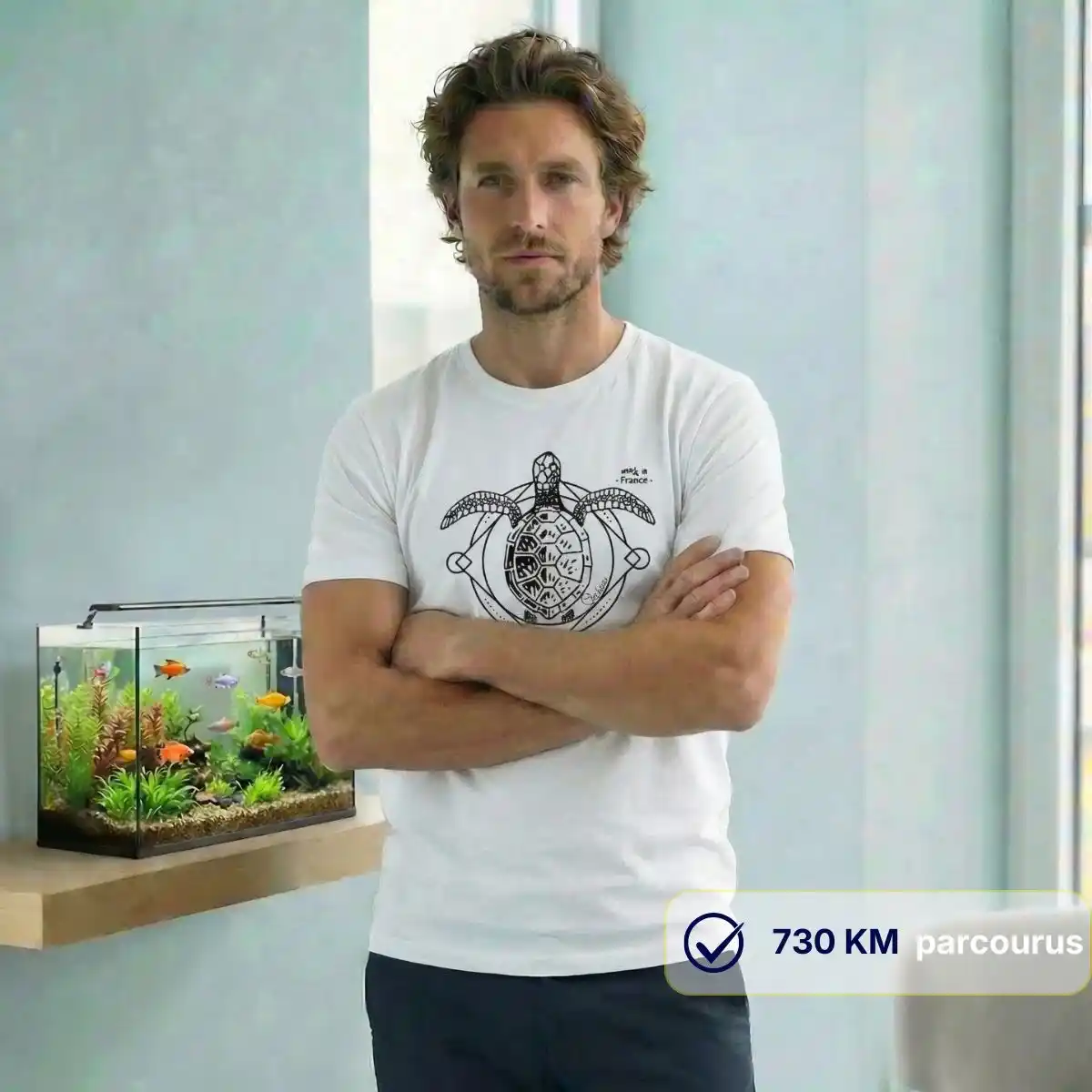 T-shirt Homme blanc | Tortue