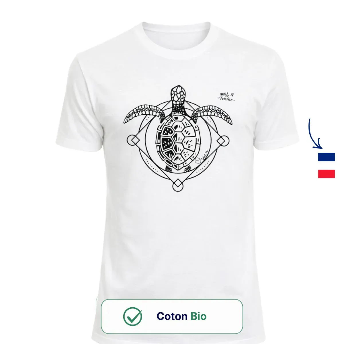 T-shirt Homme blanc | Tortue - Image 2