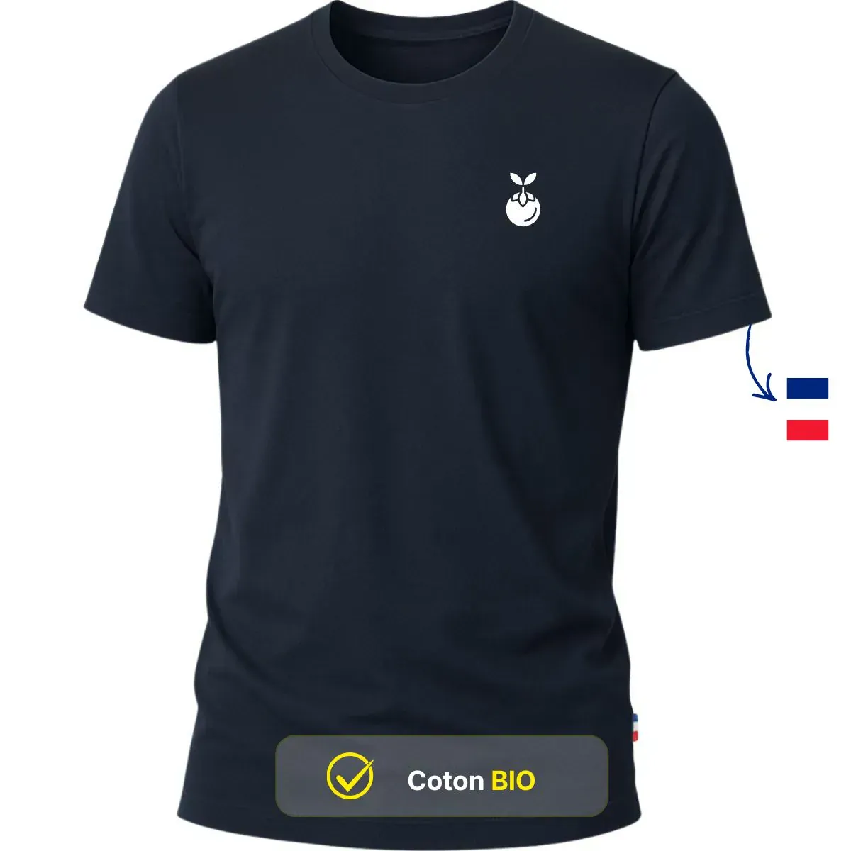 T-shirt homme bleu marine - Image 3