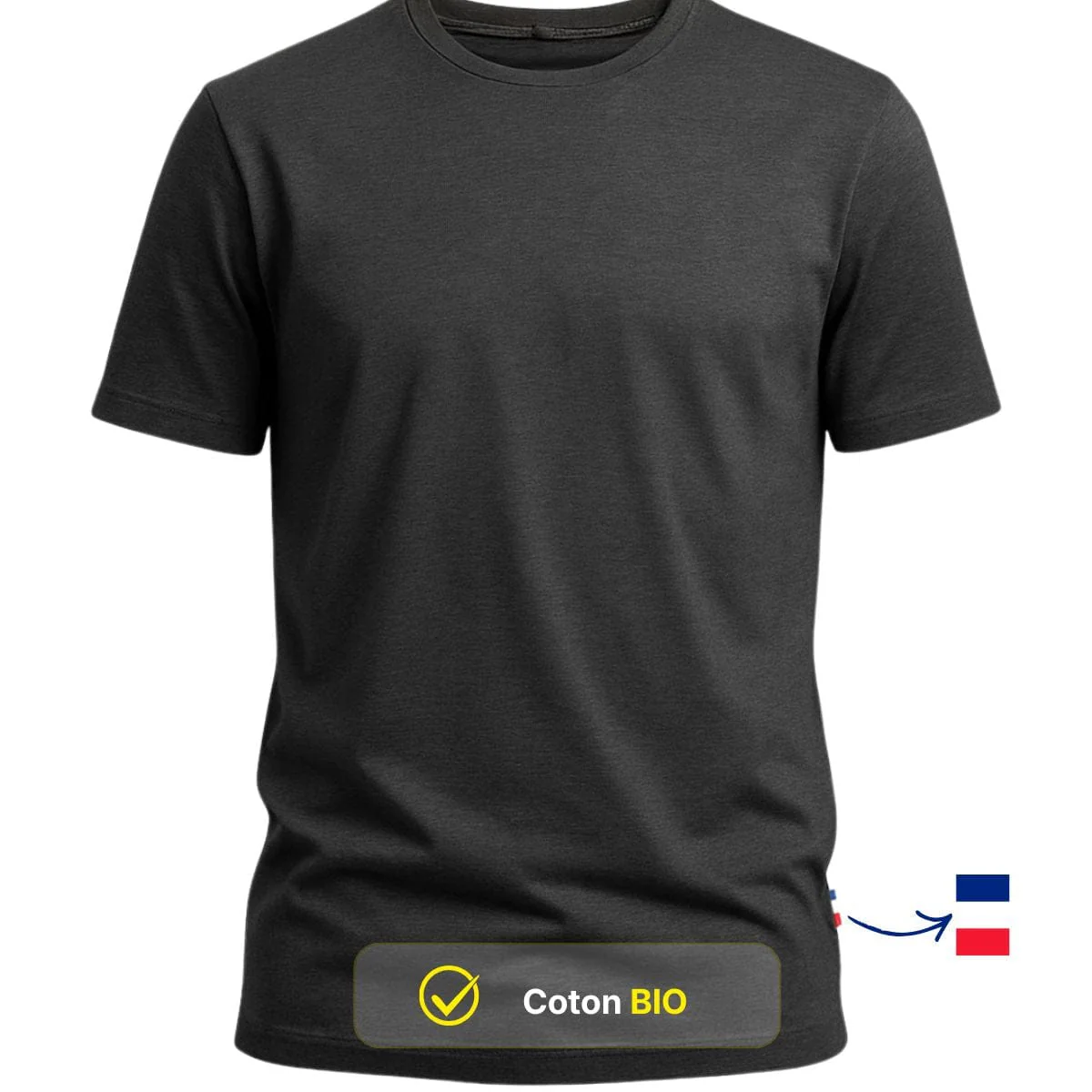 T-shirt Homme Gris chiné | Coton Bio - Image 2