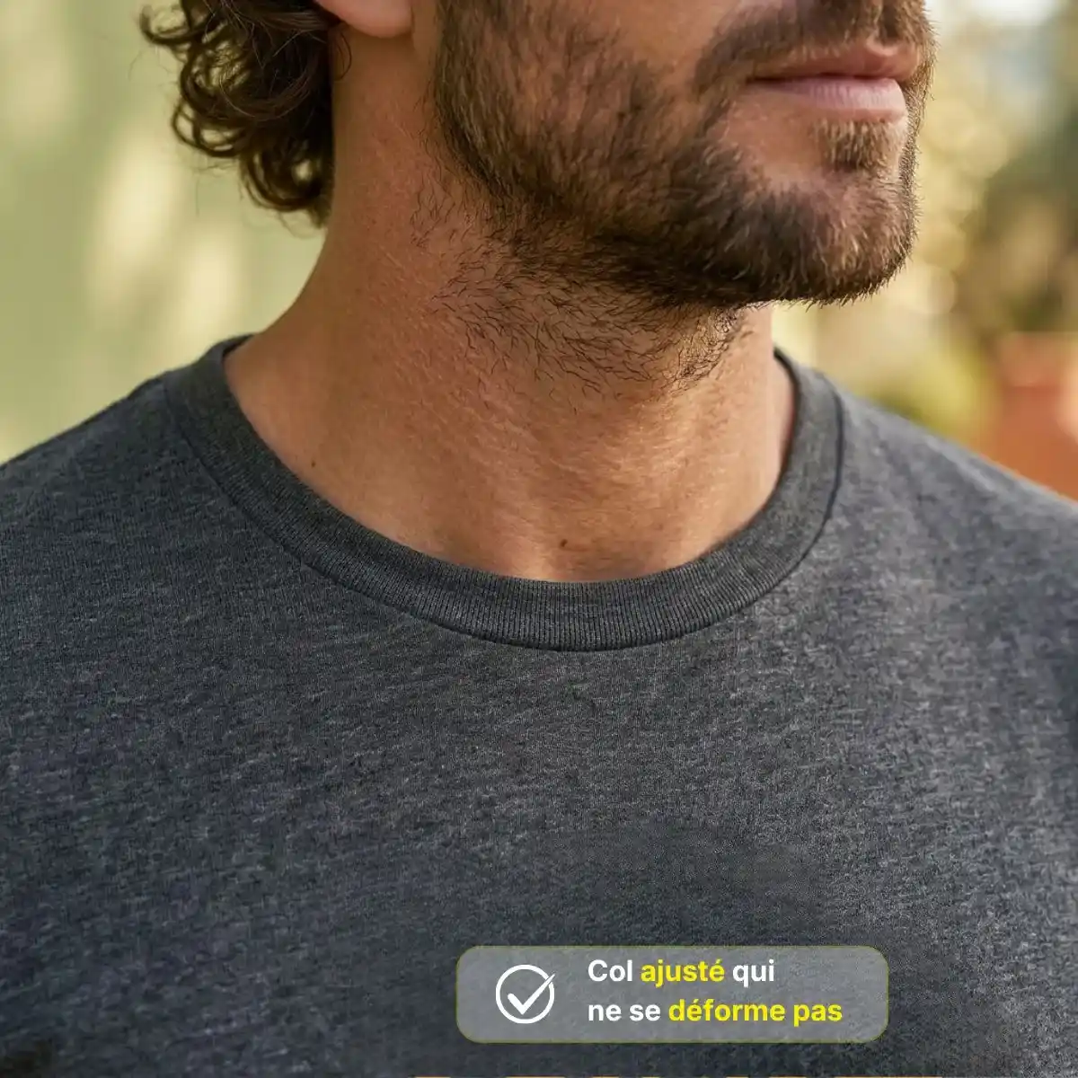 T-shirt Homme Gris chiné | TERRA - Image 3