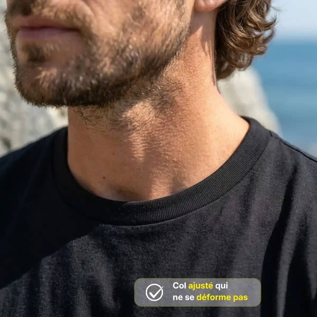 T-shirt homme Noir | Made in France - Image 3
