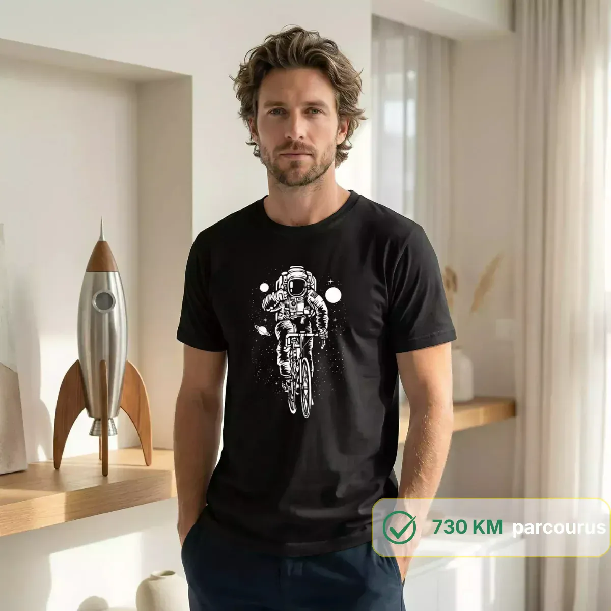 T Shirt Homme noir | Astronaute