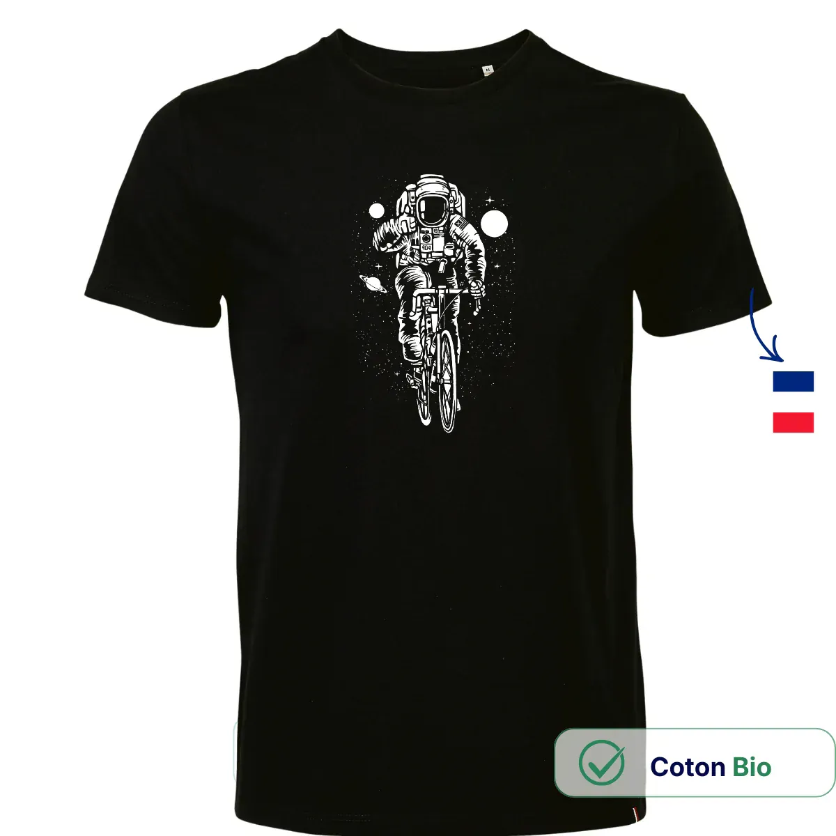 T Shirt Homme noir | Astronaute - Image 2