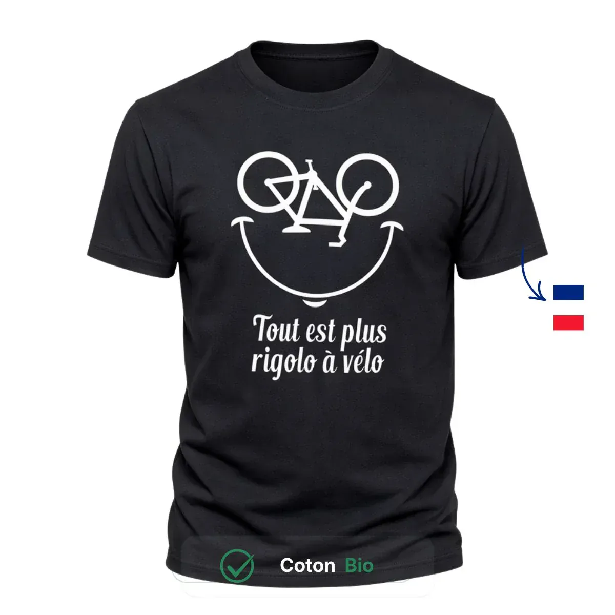 T Shirt Homme Noir | Tout est plus rigolo - Image 2