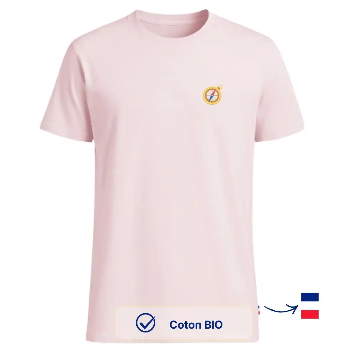T-shirt Homme Rose clair | BOUSSOLE - Image 3