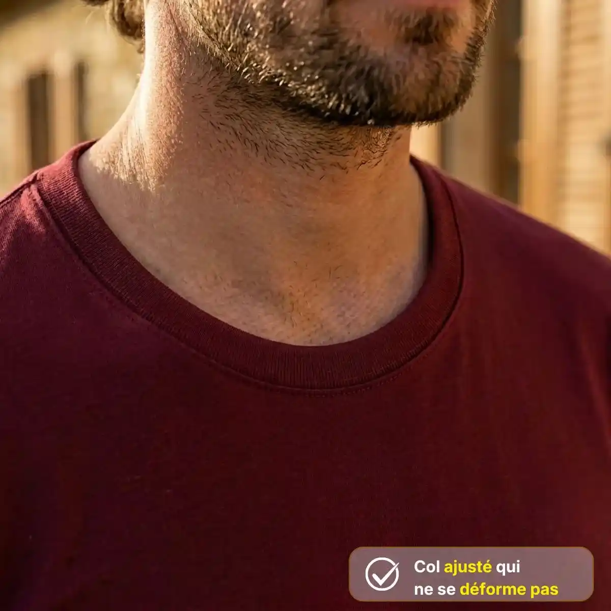 T-shirt Homme Bordeaux | Coton Bio - Image 3