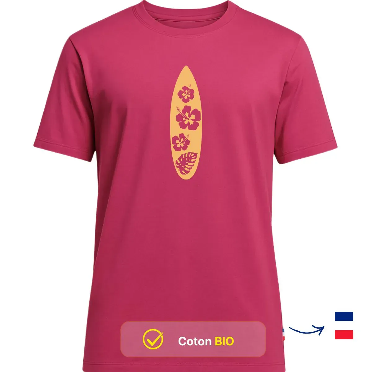 T-shirt Homme Rose Fuchsia | EVASION - Image 2