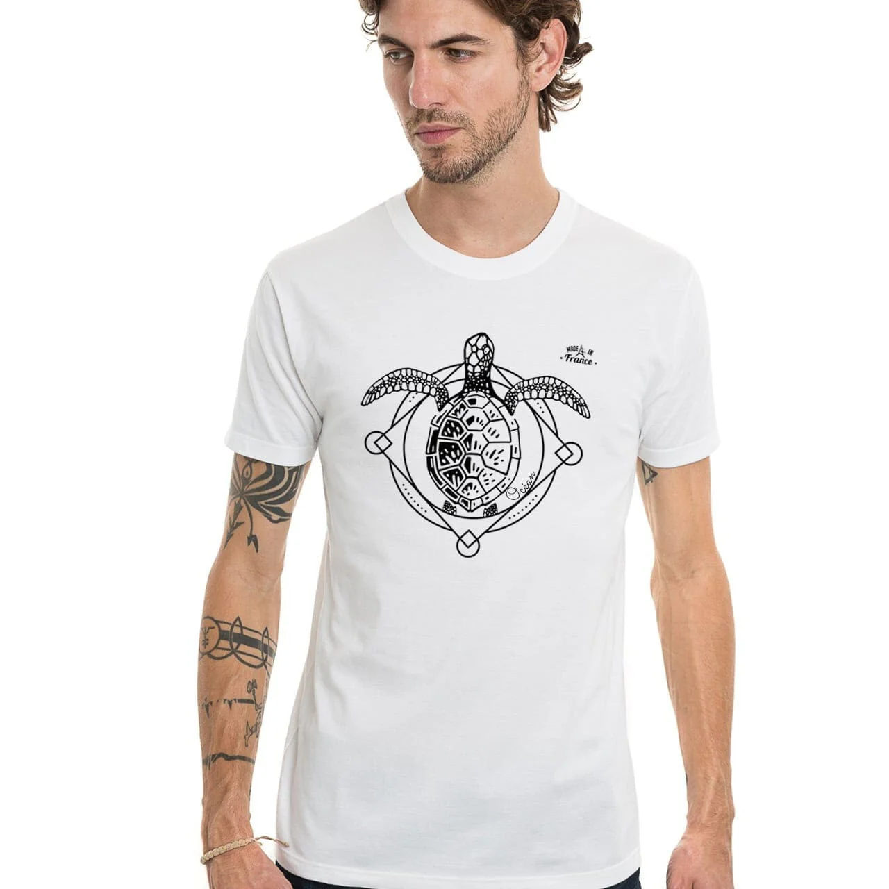 T-shirt Homme bleu | Tortue - Image 4