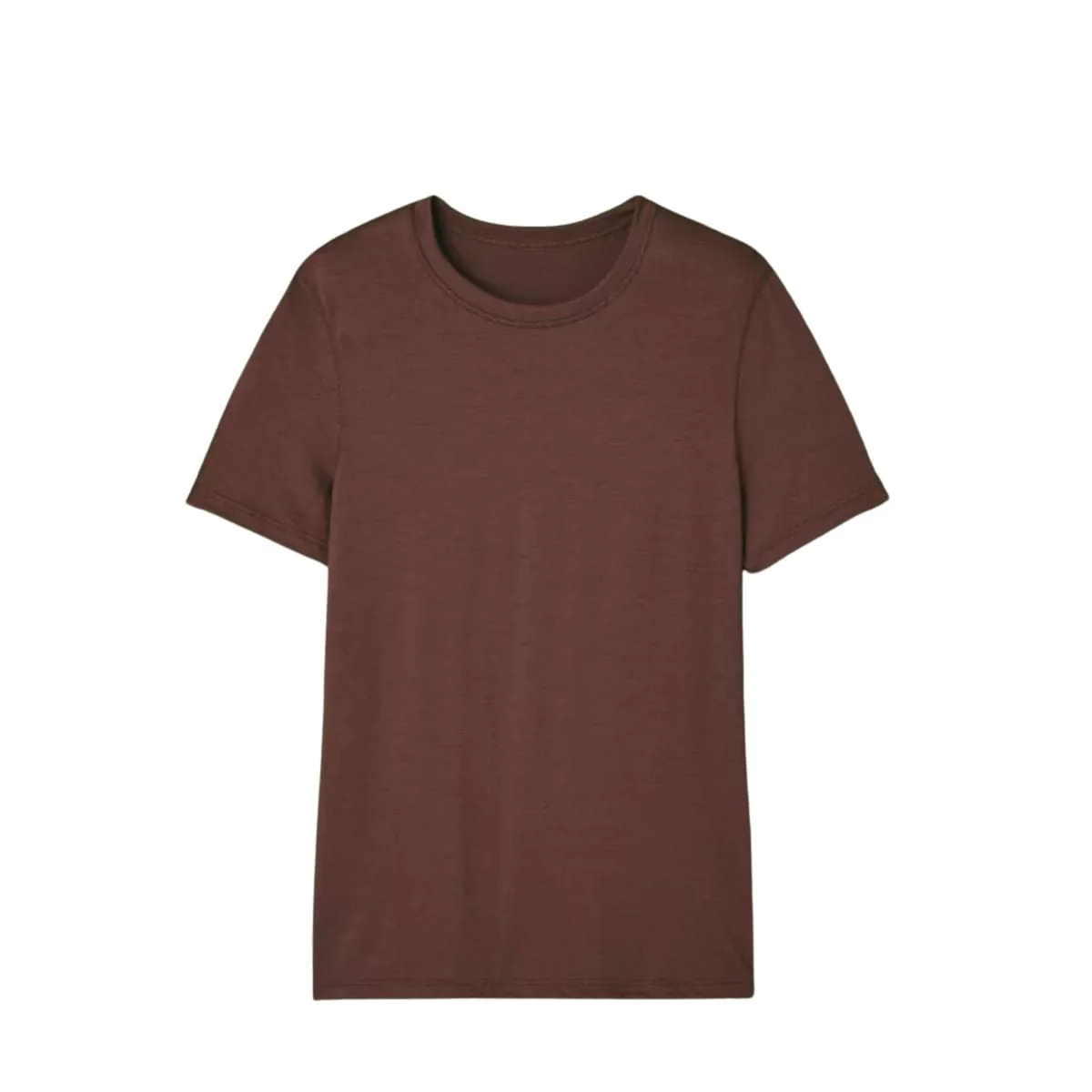 T-shirt laine merinos Homme Marron - Image 6
