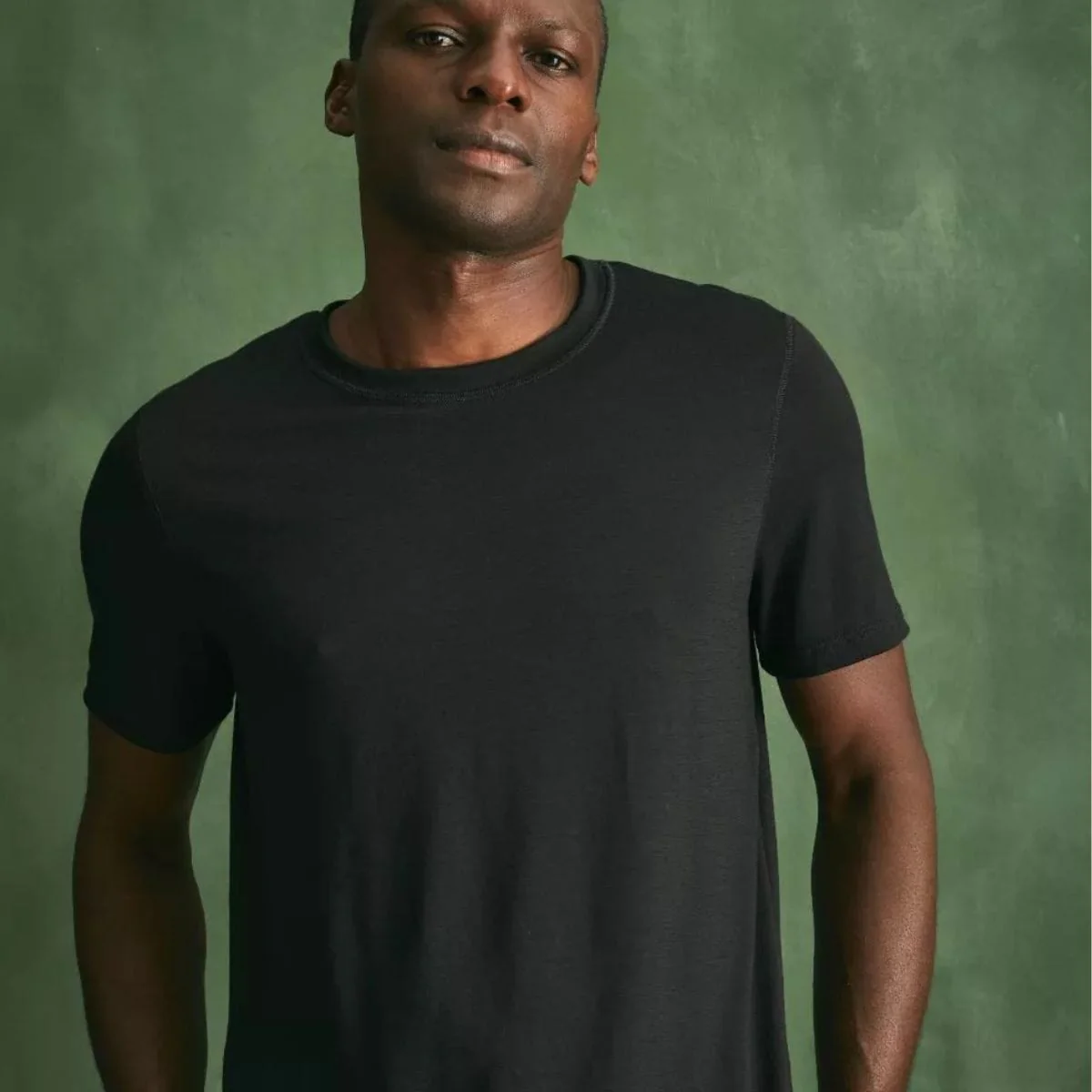 T-shirt laine mérinos Homme Noir - Image 4