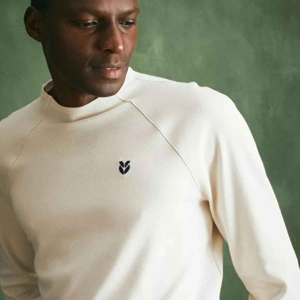 T-shirt manche longue Col Homme Ecru - Image 2