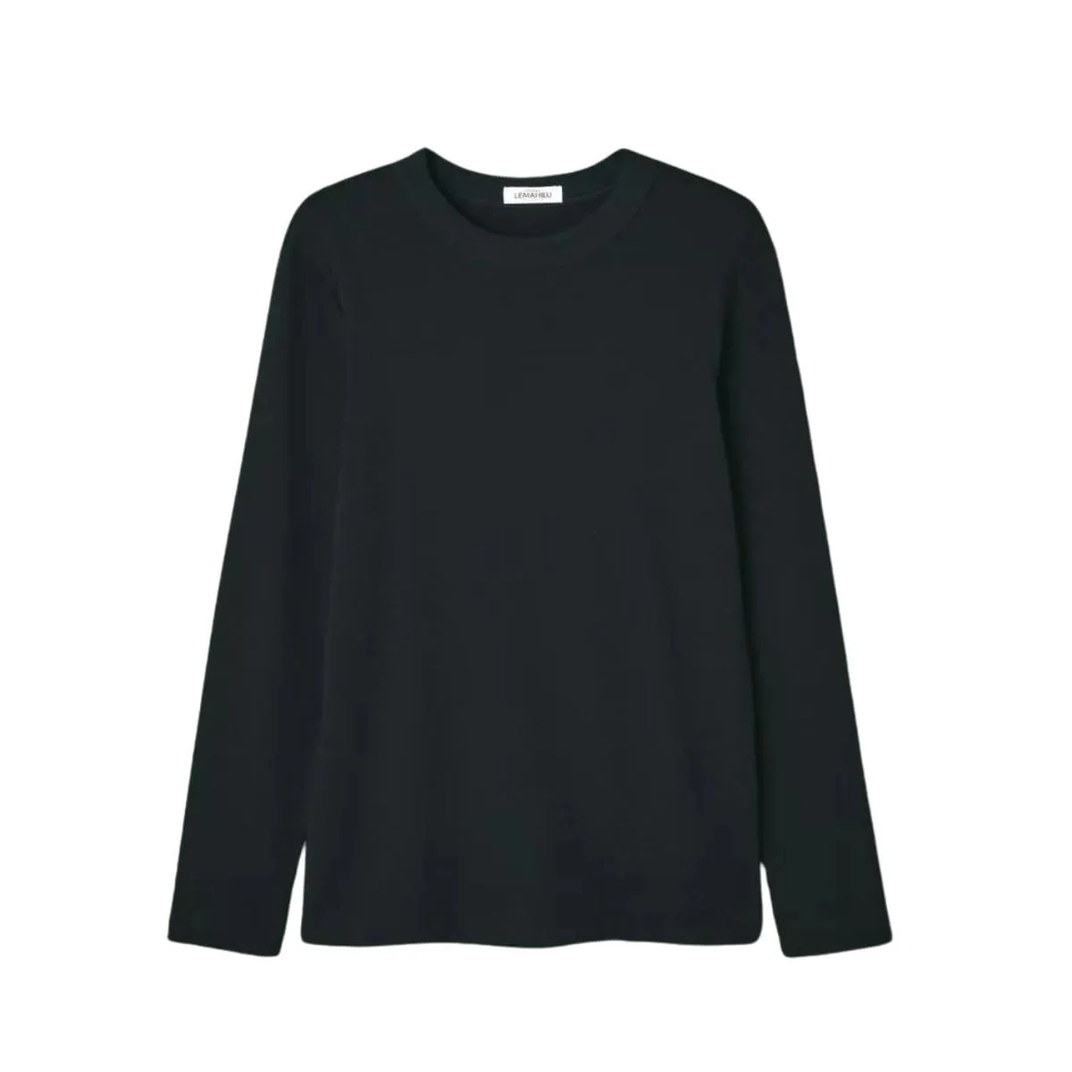 T-shirt manche longue Homme Noir coton bio - Image 3