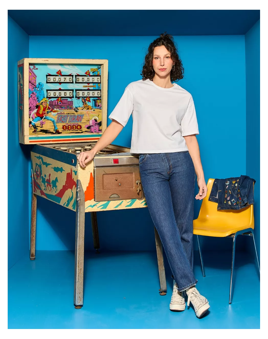 T shirt Oversize femme Blanc - Image 4