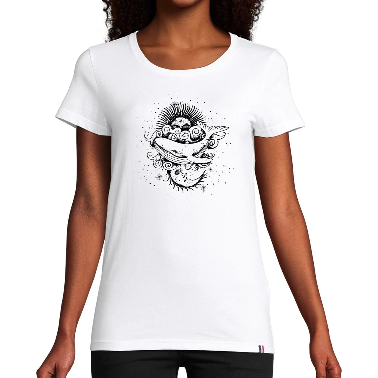 T-shirt femme bleu | Les Eléments - Image 3