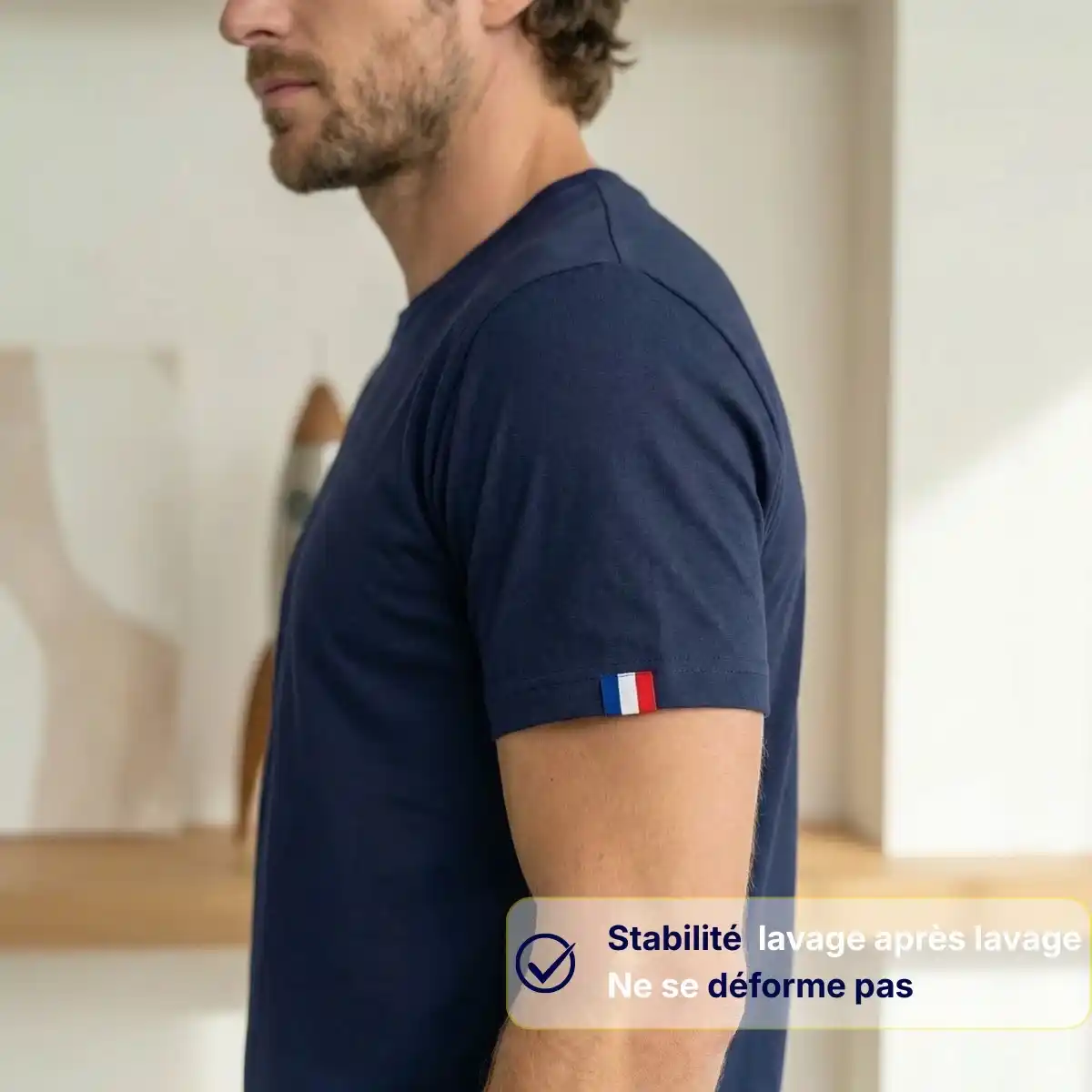 T-shirt Homme bleu | Baleine à bosse - Image 3