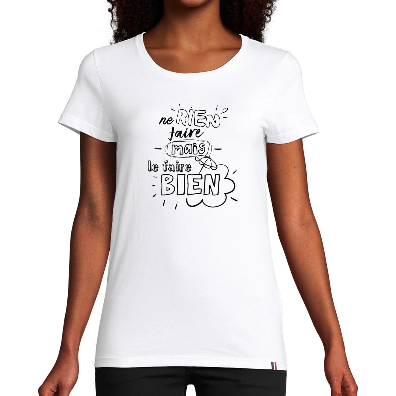 T-shirt femme bleu | Ne rien faire mais le faire bien - Image 4
