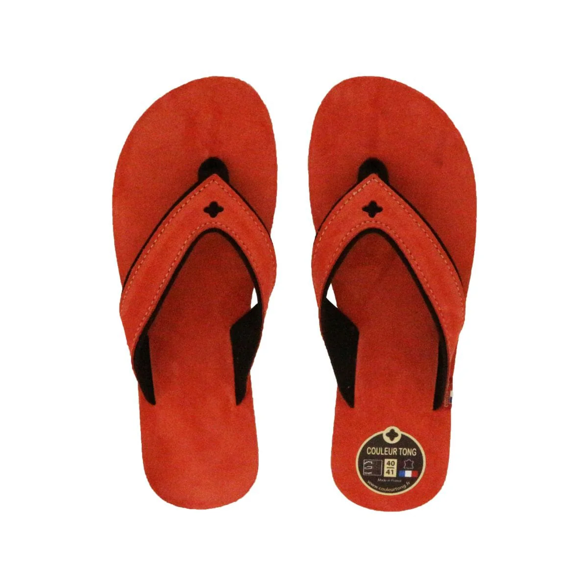 Tong corail en cuir Homme - Image 4